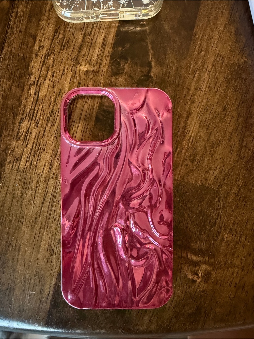 Glossy Swirl Pink Phone Case - Compatible Cell Phone Accessory